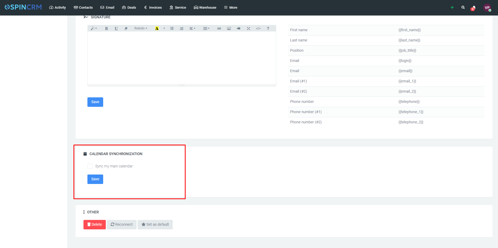 Office 365 Calendar Integration Spin CRM